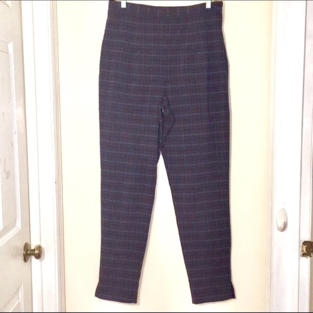 Rikki J. Plaid High Waisted Skinny Leg Dress Pants Size 13 Juniors